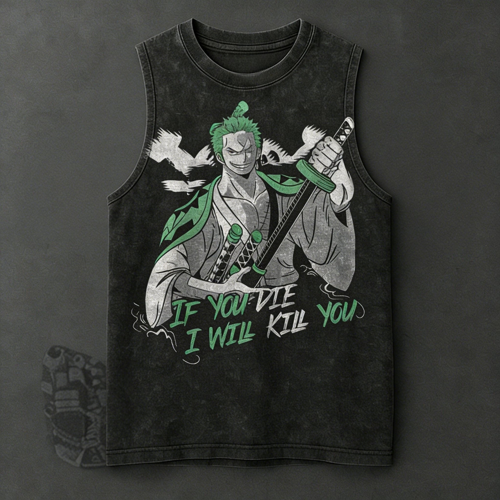 2026 One Piece Zoro Vintage Gym Vest Tank Top