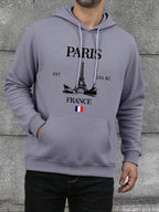 Paris France Eiffel Tower Print Mens Hoodie Street Hip Hop Clothes Fleece Casual Hoody Autumn Loose Fashion Men Sportswears - cankarfashion