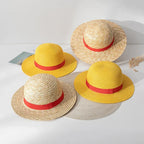 Luffy Straw Hat One Piece Cartoon Cosplay Cap