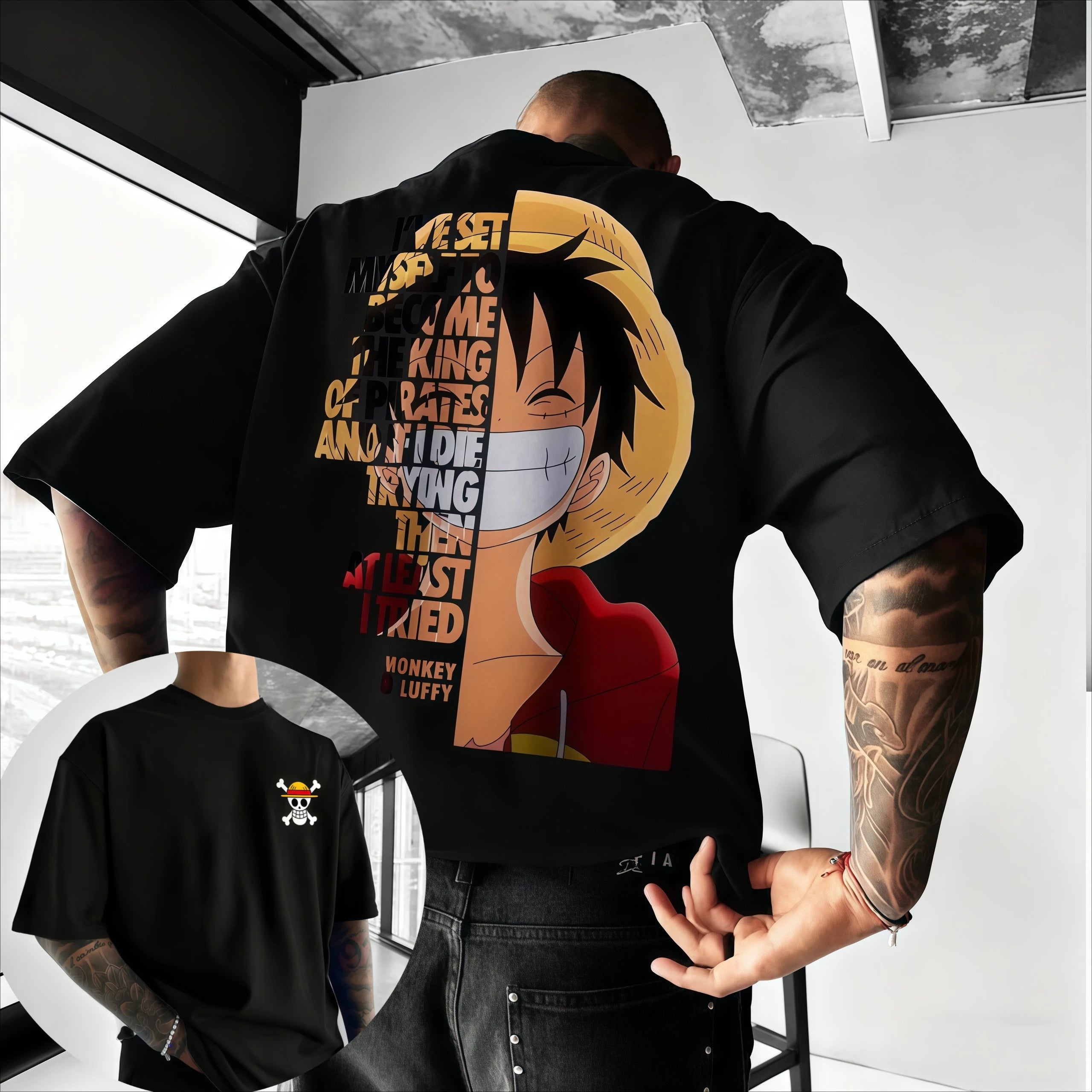 One Piece Anime Cotton T-Shirt for Summer