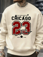 Chicago Number 23 Jersey Prints Male Sweatshirt Trendy Hip Hop Streetwear Crewneck Autumn Clothes Fleece Casual Pullover - cankarfashion