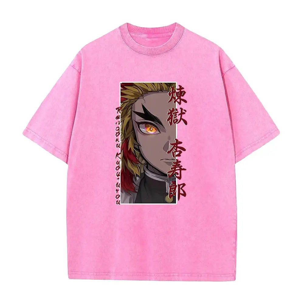 Harajuku Demon Slayer Rengoku Kyoujurou Vintage T-Shirt