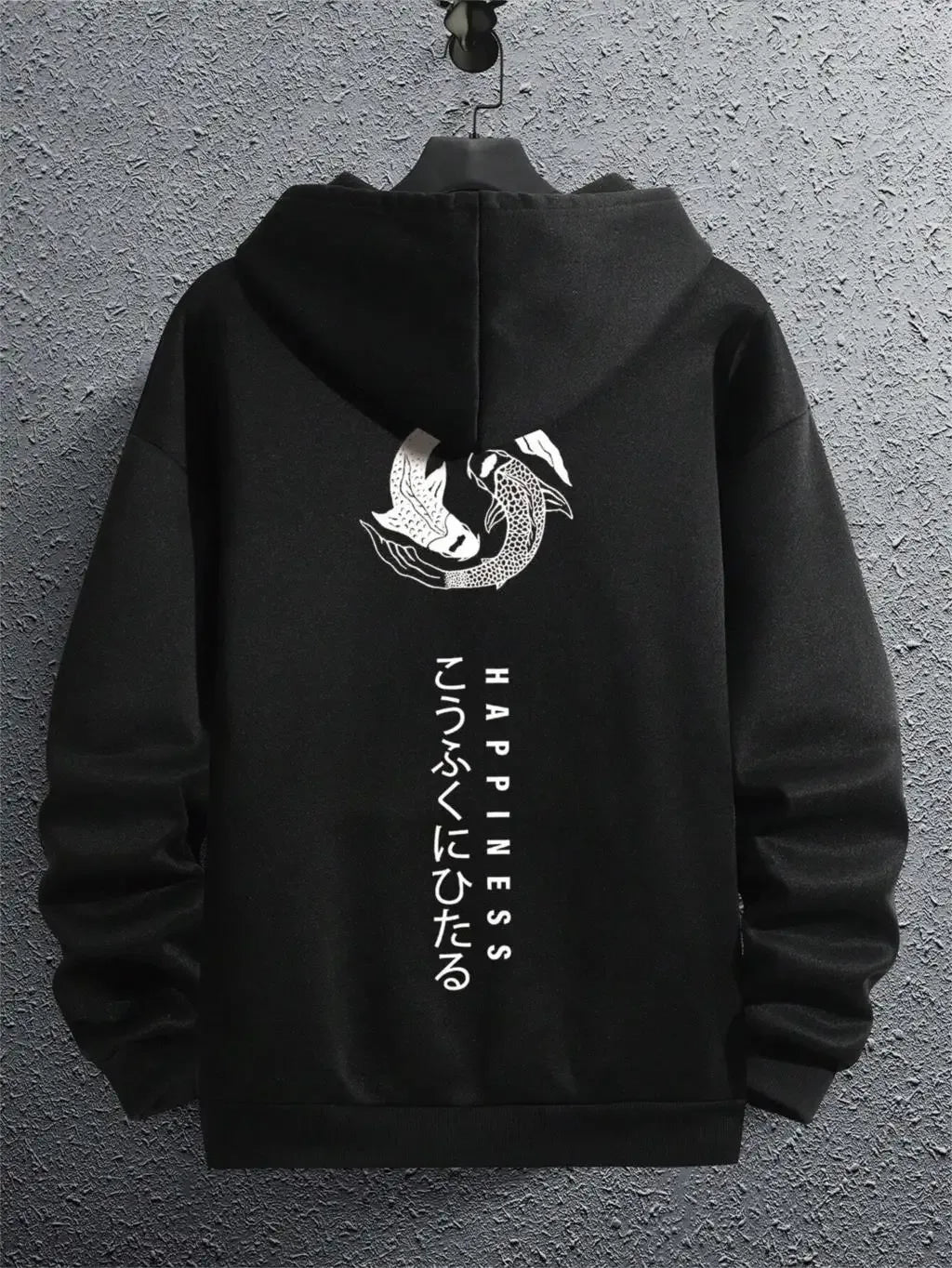 Japanese Cartoon Printing Men Hoody O-Neck All Match Loose Sweatshirt Fashion Fleece Basic Daily Hoodie Autumn Novelty Clothes - cankarfashion