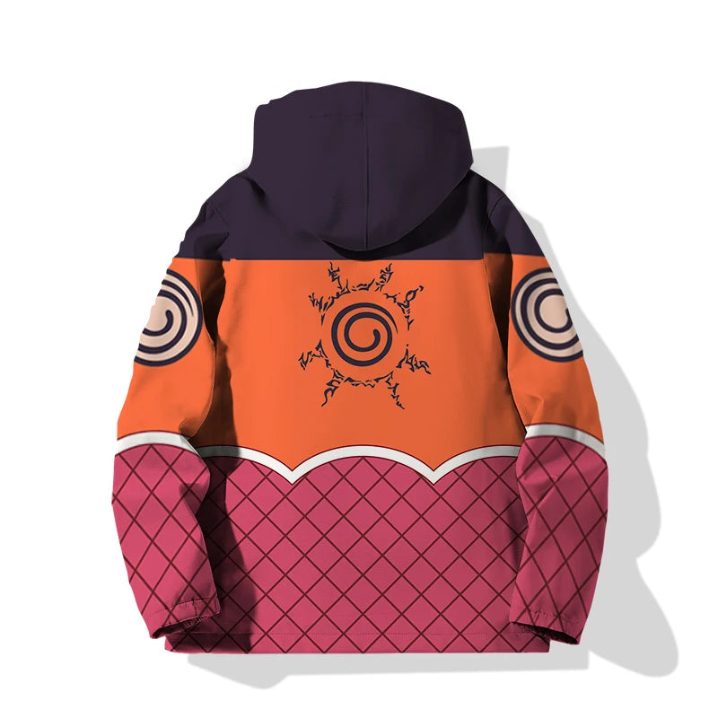 Naruto Akatsuki Fleece-Lined Zip-Up Hoodie