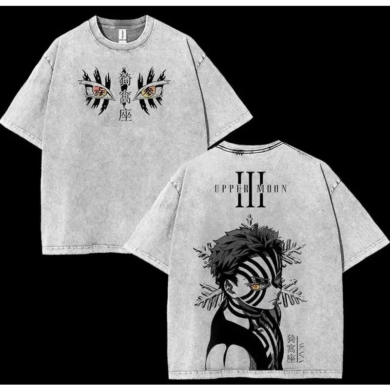 Anime Demon Slayer Retro T-shirt for Spring/Summer