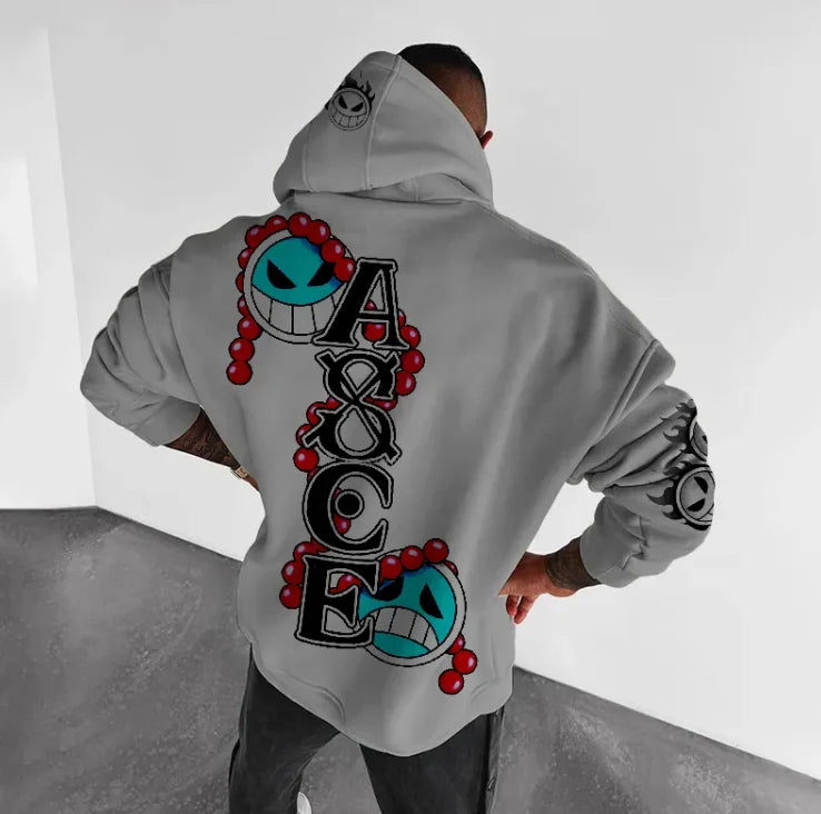 One Piece Anime Printed Oversized Hoodies