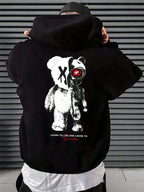 Cartoon Machine Bear Print Pullovers Men Cartoons Creative Hoodie Oversize Fashion Clothing All-Match Autumn Winter Male Hoody - cankarfashion