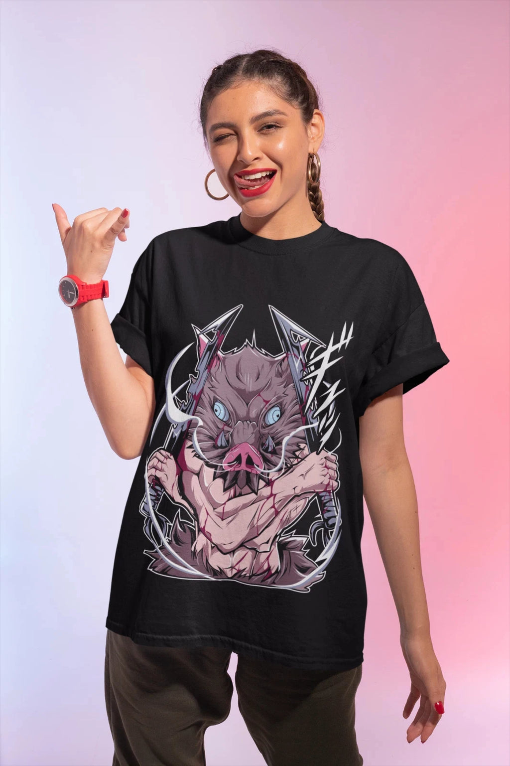 Inosuke T-shirt - Demon Slayer Kimetsu No Yaiba Gift