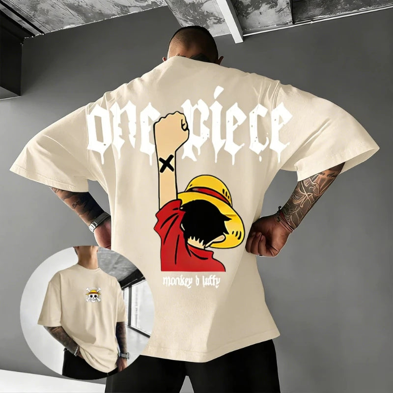 Oversized Vintage Luffy Anime T-Shirt for Men & Women