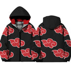 Naruto Akatsuki Fleece-Lined Zip-Up Hoodie
