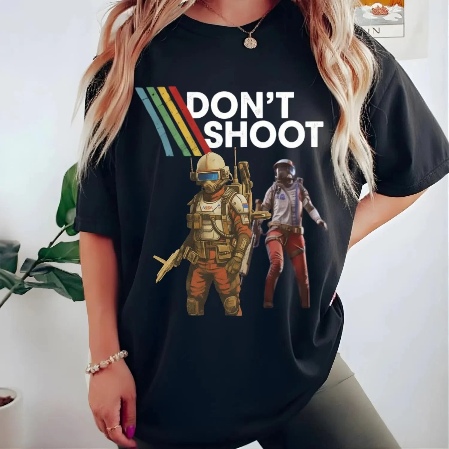 Don't Shoot! Retro Arcade Game T-Shirts