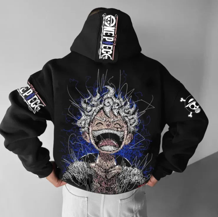 One Piece Anime Printed Oversized Hoodies