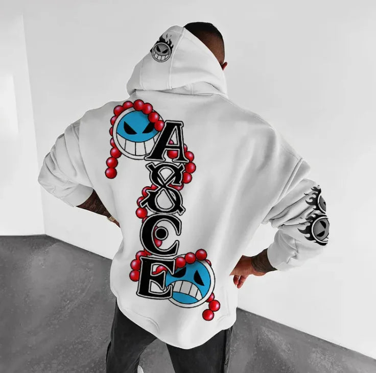 One Piece Anime Printed Oversized Hoodies