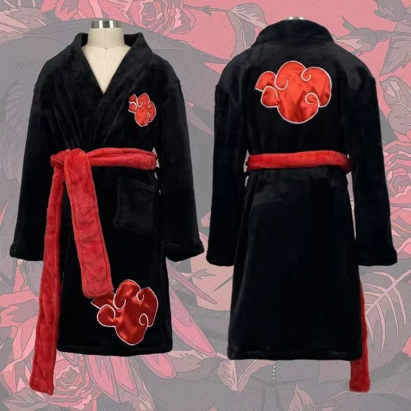 Cute Naruto Red Cloud Spring Pajamas Nightgown