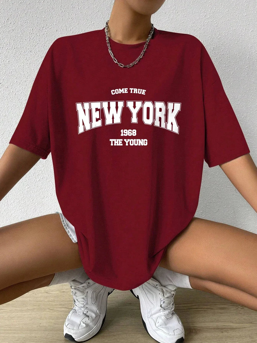 When 1968 The New York Is Young Cotton Woman Tshirts Oversize Daily Tshirts Creativity Streettshirt Individual Casual Clothes - cankarfashion