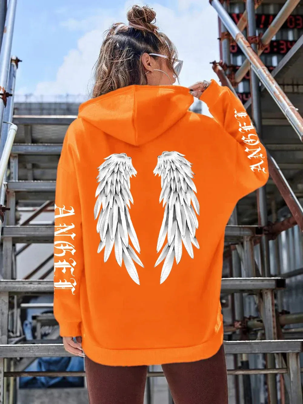 Beautiful Angel Wings Printed Hoodies Women Warm Comfortable Casual Hoodie Fashion Classic Hoody Loose Original Basic Clothes - cankarfashion