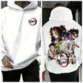 Demon Slayer Style Casual Hooded Sweatshirt