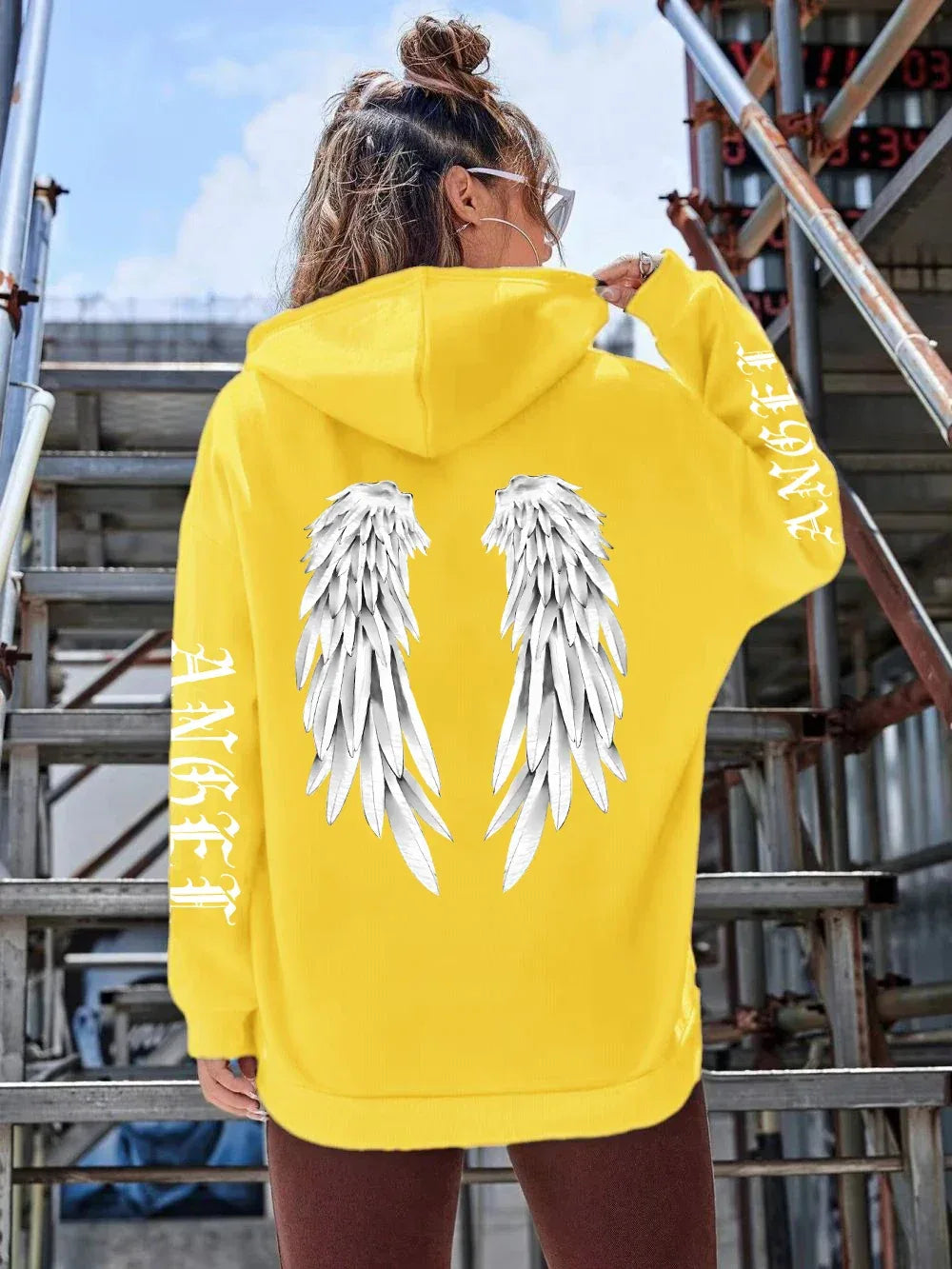 Beautiful Angel Wings Printed Hoodies Women Warm Comfortable Casual Hoodie Fashion Classic Hoody Loose Original Basic Clothes - cankarfashion