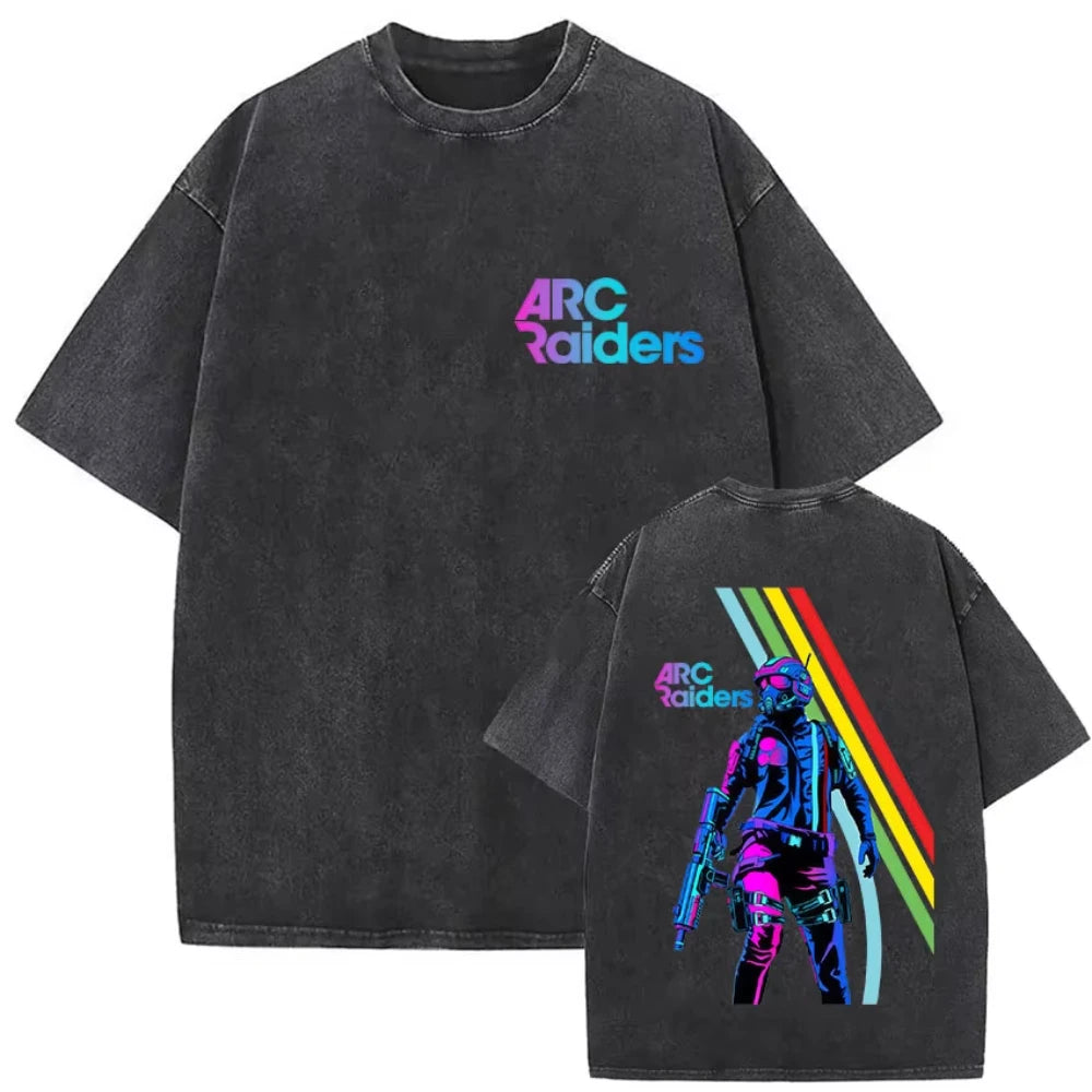 Men's Vintage Washed Gothic T-Shirt - Arc Raiders