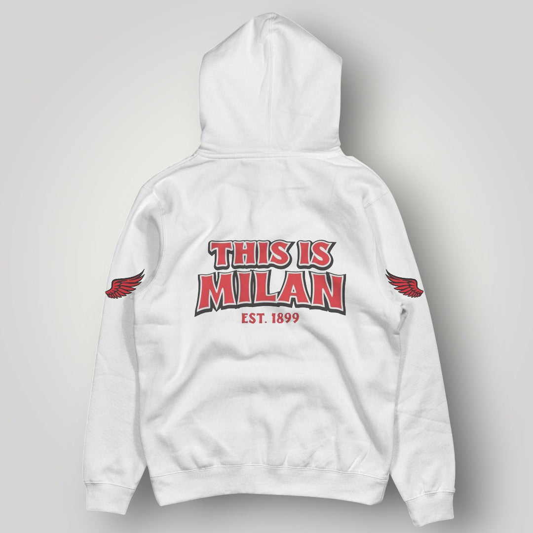 AC Milan Fan Hoodie - Rossoneri Heritage Graphic Wings Pullover