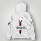 Juventus F.C. Inspired Black Hoodie - Italian Heritage Vertical Stripe Streetwear