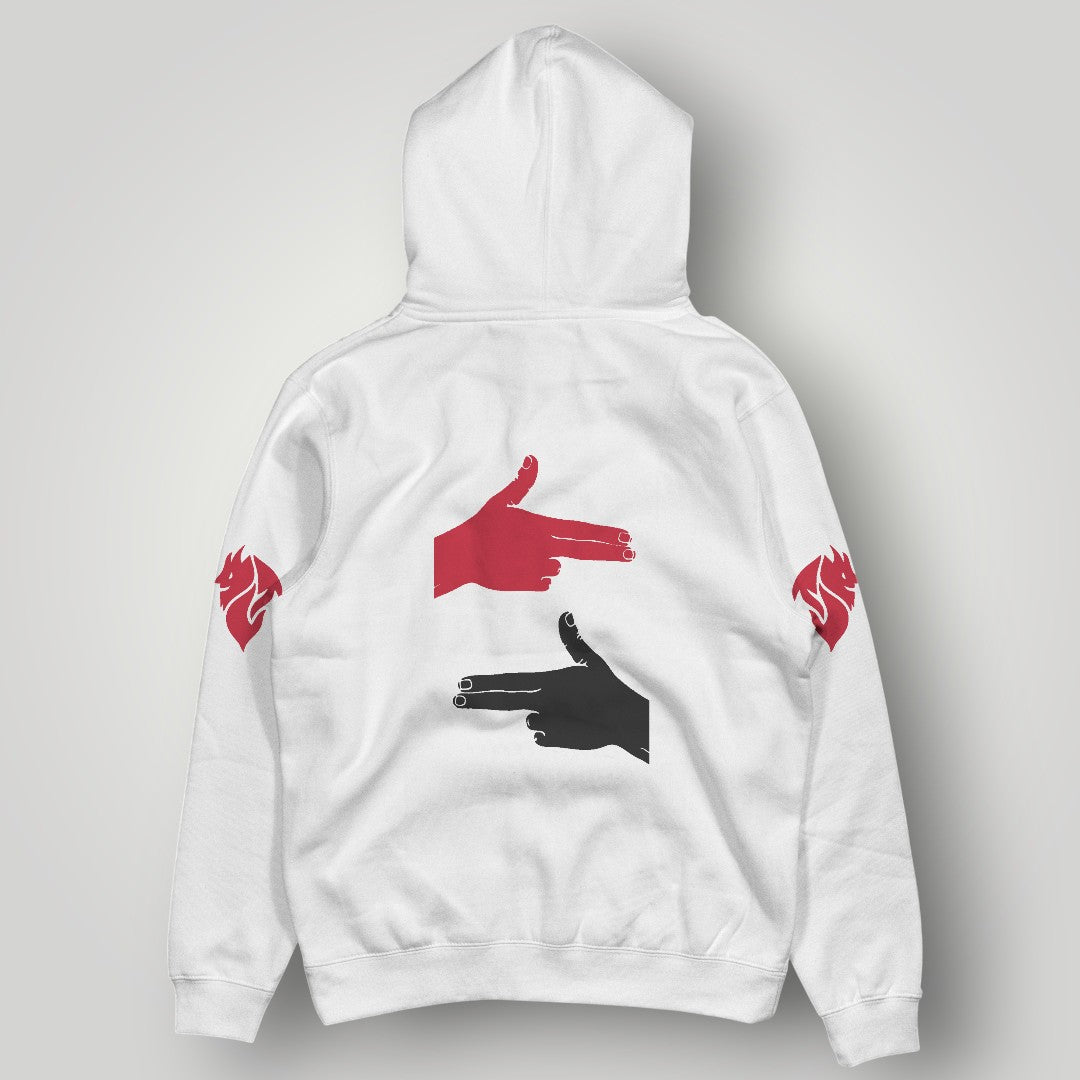 AC Milan "Rossoneri Striker" Hoodie - Vertical Stripe & Devil Graphic Pullover