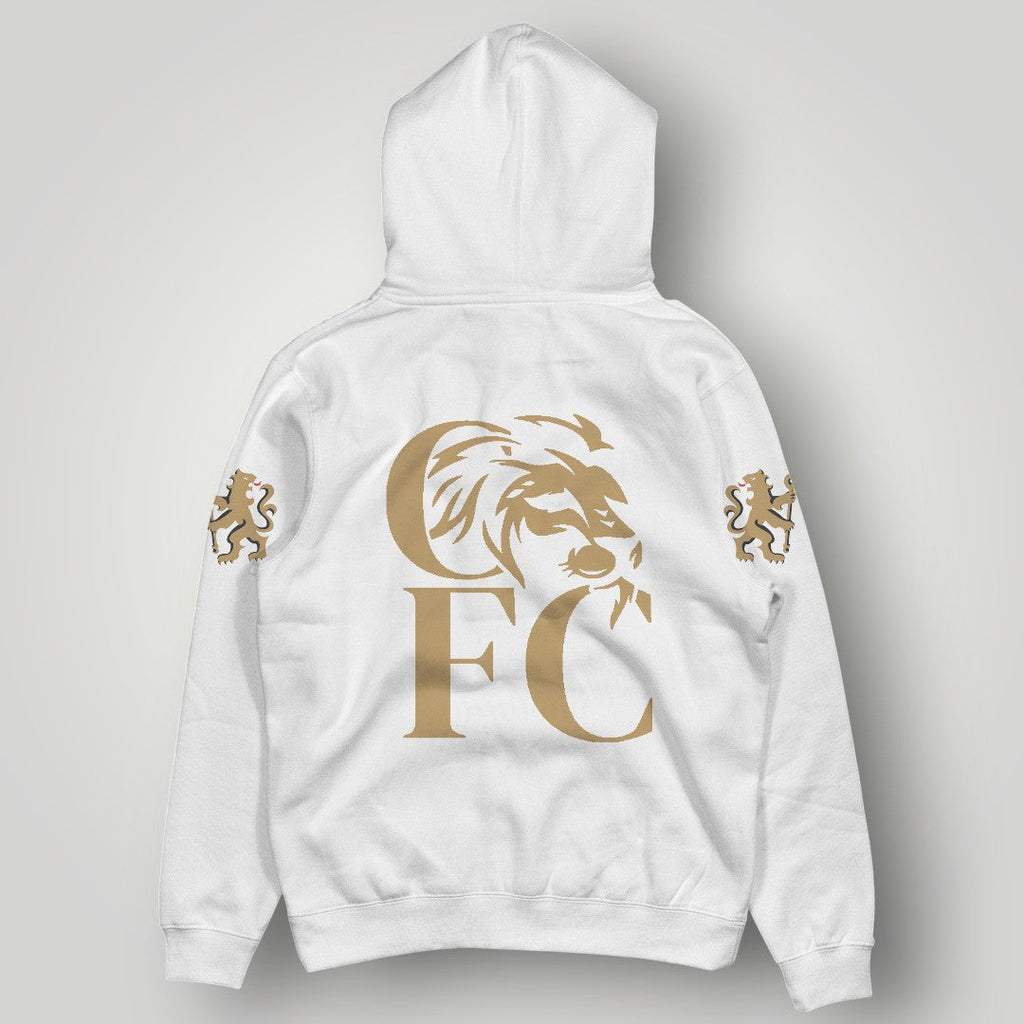 Chelsea FC Gold Heritage Edition Hoodie – Black & Gold Lion Crest Streetwear