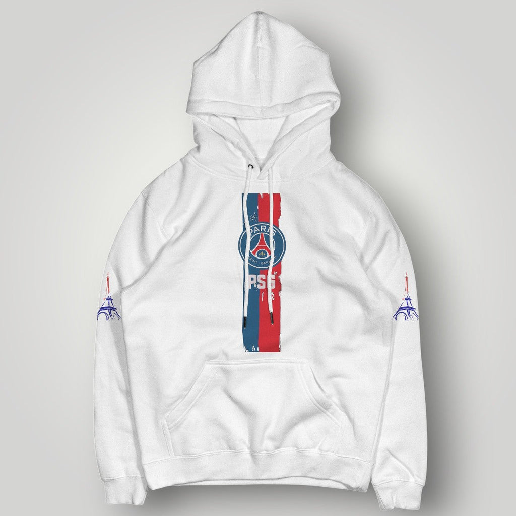PSG Urban Streetwear Hoodie - Brushstroke Edition Black Paris Pullover