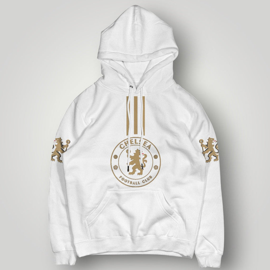 Chelsea FC Gold Heritage Edition Hoodie – Black & Gold Lion Crest Streetwear
