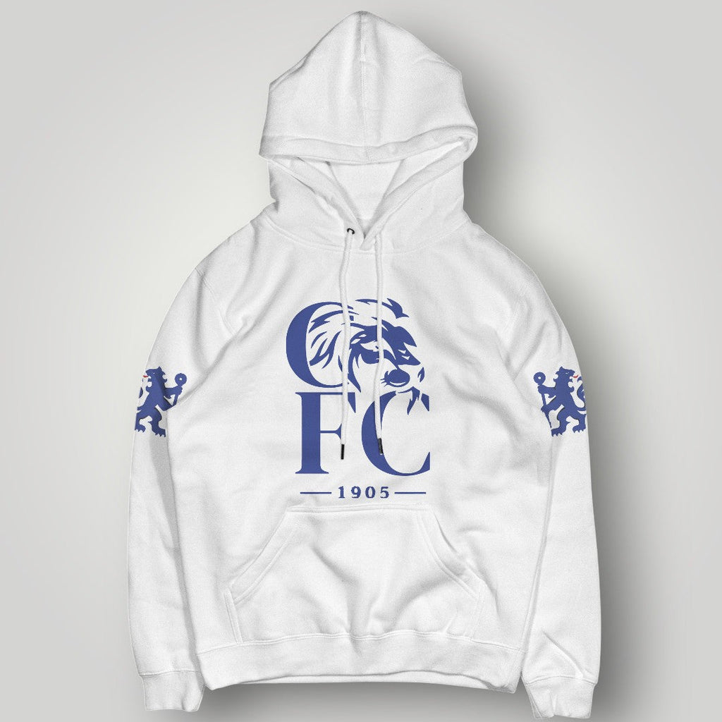 Chelsea FC Heritage 1905 Lion Hoodie – Vintage Blue & Black Streetwear Pullover