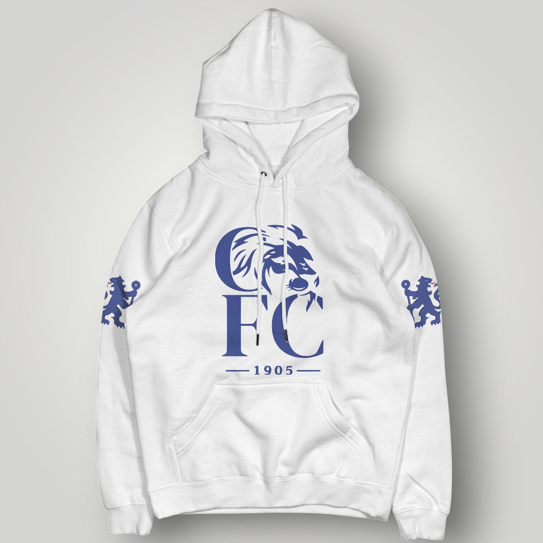 Chelsea FC Heritage 1905 Lion Hoodie – Vintage Blue & Black Streetwear Pullover