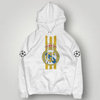 Real Madrid "Golden Trinity" Stripe Hoodie - Urban Champion Black Fan Pullover