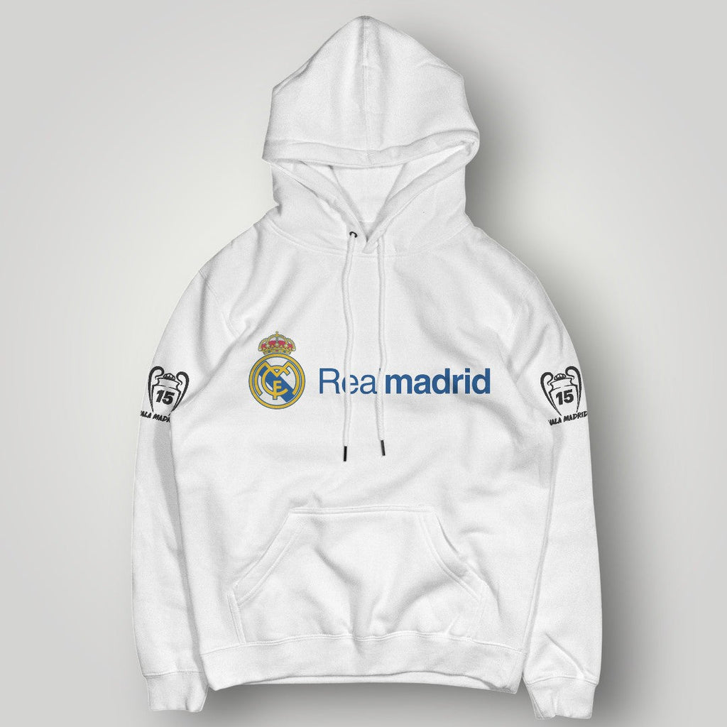 Real Madrid "La Decima Quince" White Hoodie - 15 Trophies Celebration Edition Pullover