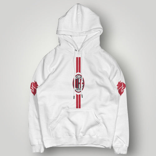 AC Milan "Rossoneri Striker" Hoodie - Vertical Stripe & Devil Graphic Pullover