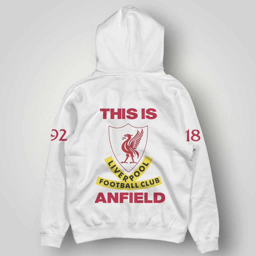 Liverpool F.C. 1892 Est. Hoodie - Red Triple Stripe & Heritage Liver Bird Pullover