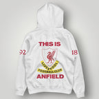 Liverpool F.C. 1892 Est. Hoodie - Red Triple Stripe & Heritage Liver Bird Pullover
