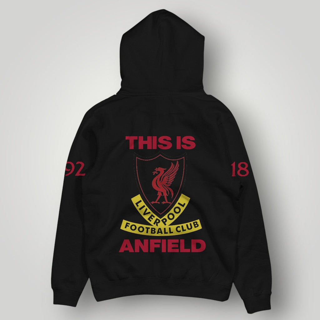 Liverpool F.C. 1892 Est. Hoodie - Red Triple Stripe & Heritage Liver Bird Pullover
