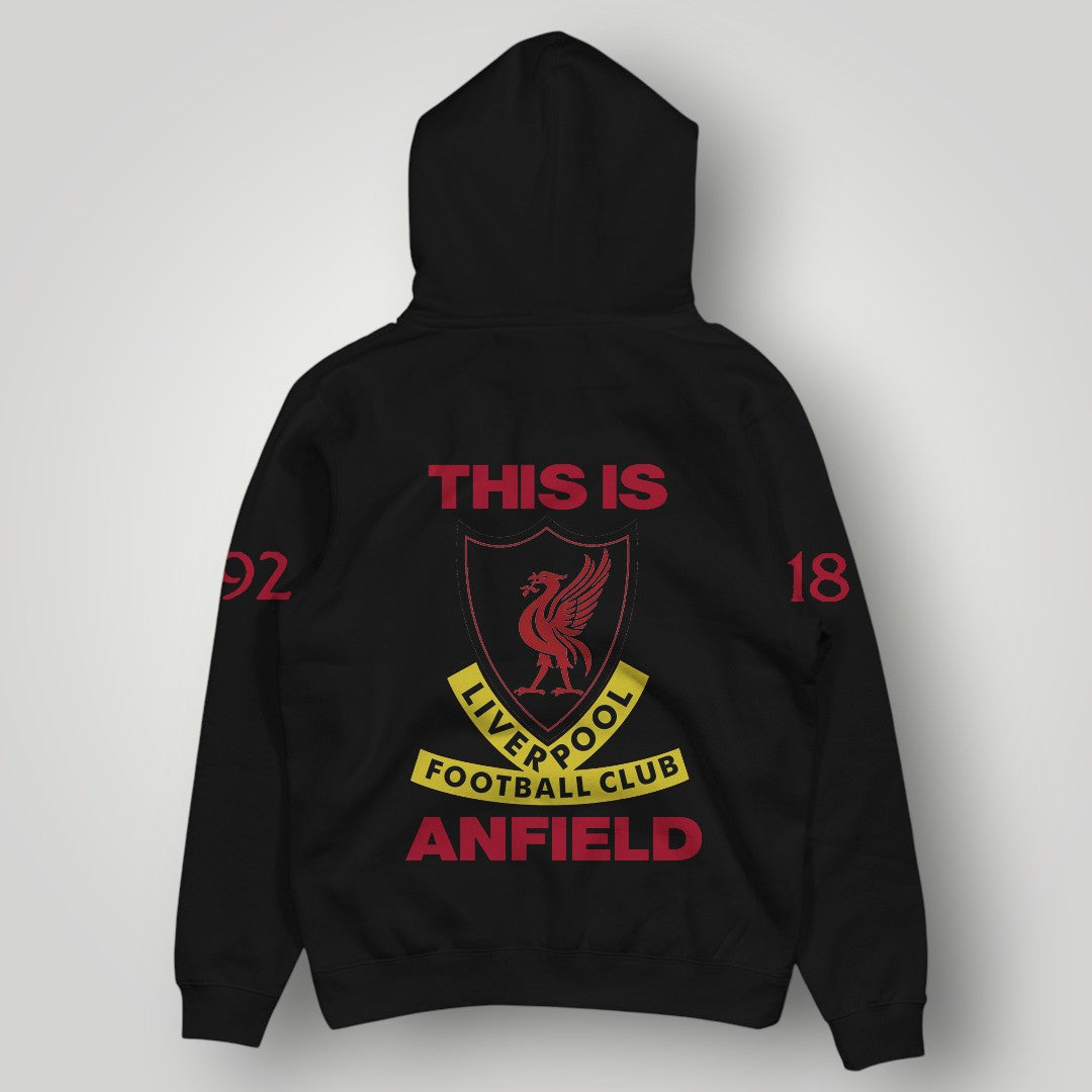 Liverpool F.C. 1892 Est. Hoodie - Red Triple Stripe & Heritage Liver Bird Pullover
