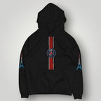 PSG Heritage Hechter Stripe Hoodie - Black Paris Eiffel Tower Edition Pullover