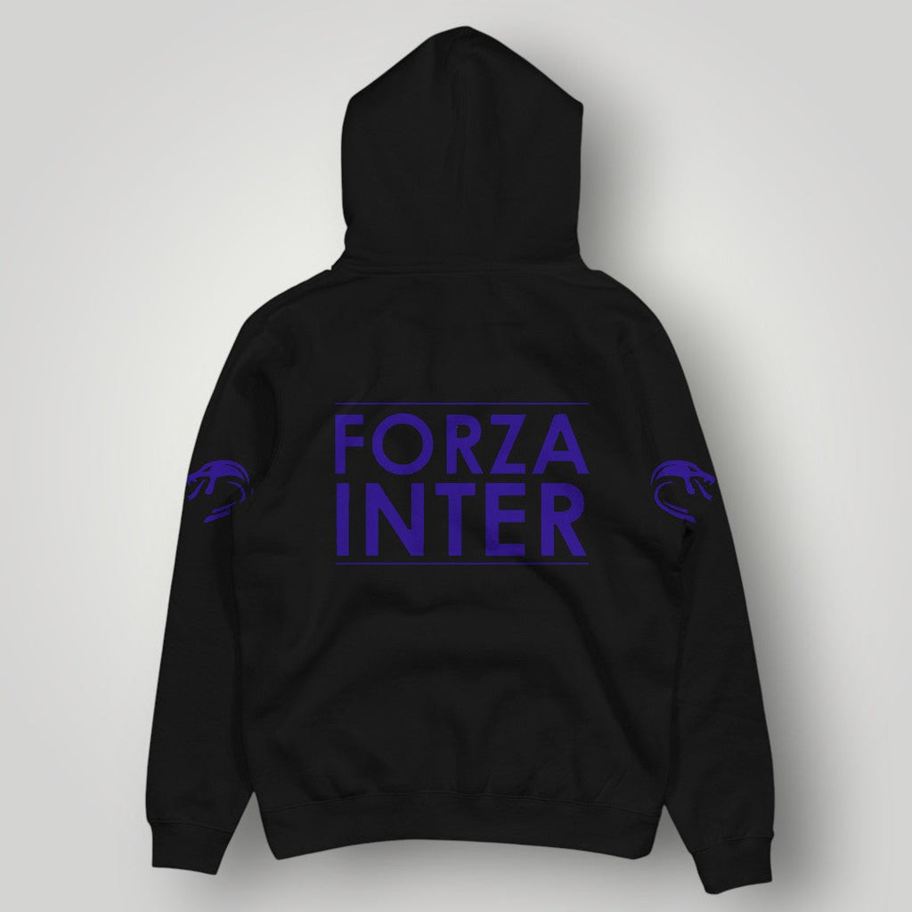 Inter Milan Inspired Minimalist Hoodie - Nerazzurri White Streetwear - Premium Italian Football Fan Pullover
